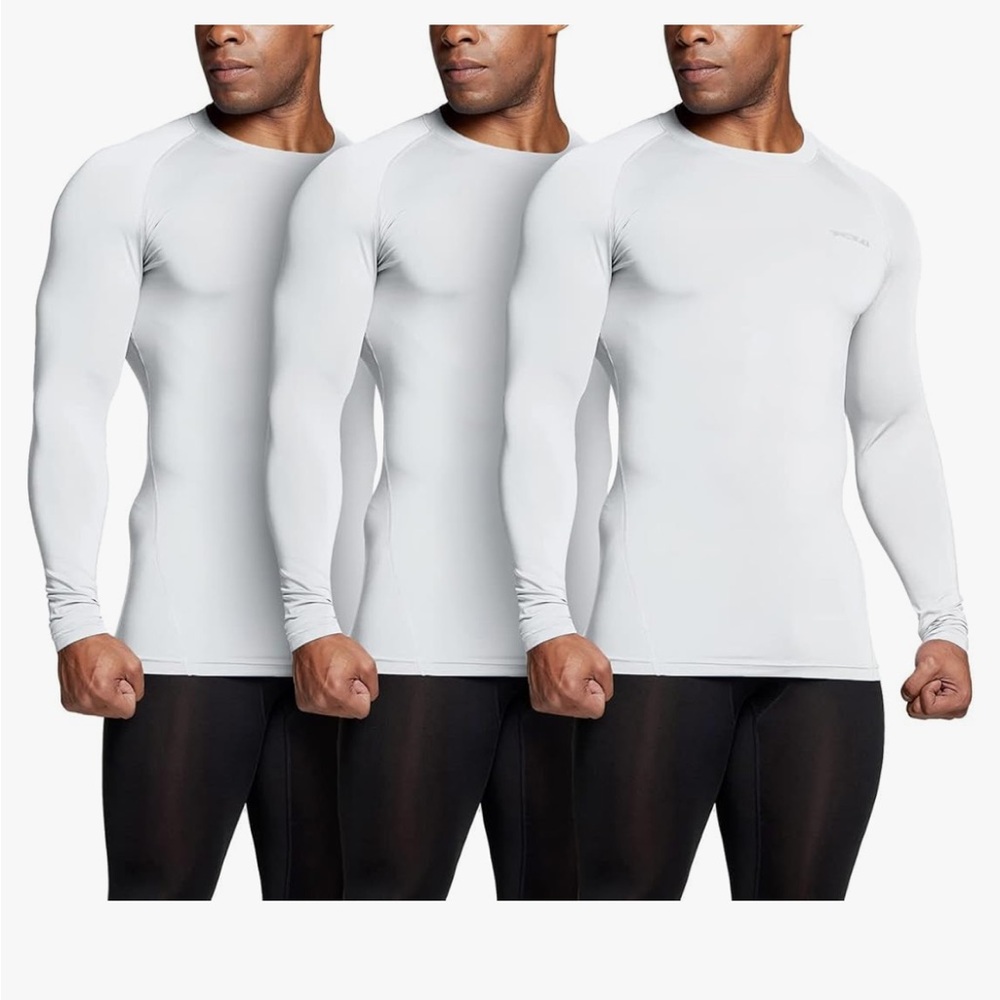 White Long Sleeve Tee with Crew Neck